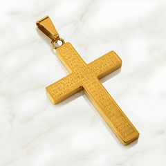 CRUZ CON ORACION GRABADA