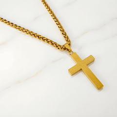 CRUZ CON ORACION GRABADA