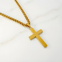 CRUZ CON ORACION GRABADA